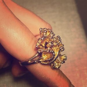 18K Rolled Gold Cluster Ring